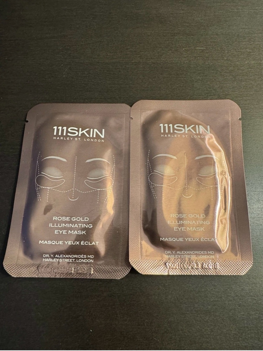 111Skin Rose Gold Illuminating Eye Mask 2 Masks 6 ml .2 fl oz each NEW 9/27